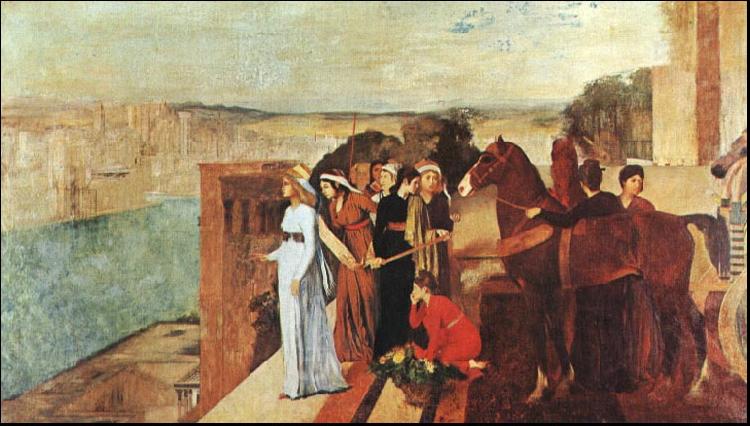 Edgar Degas Semiramis Building Babylon Sweden oil painting art